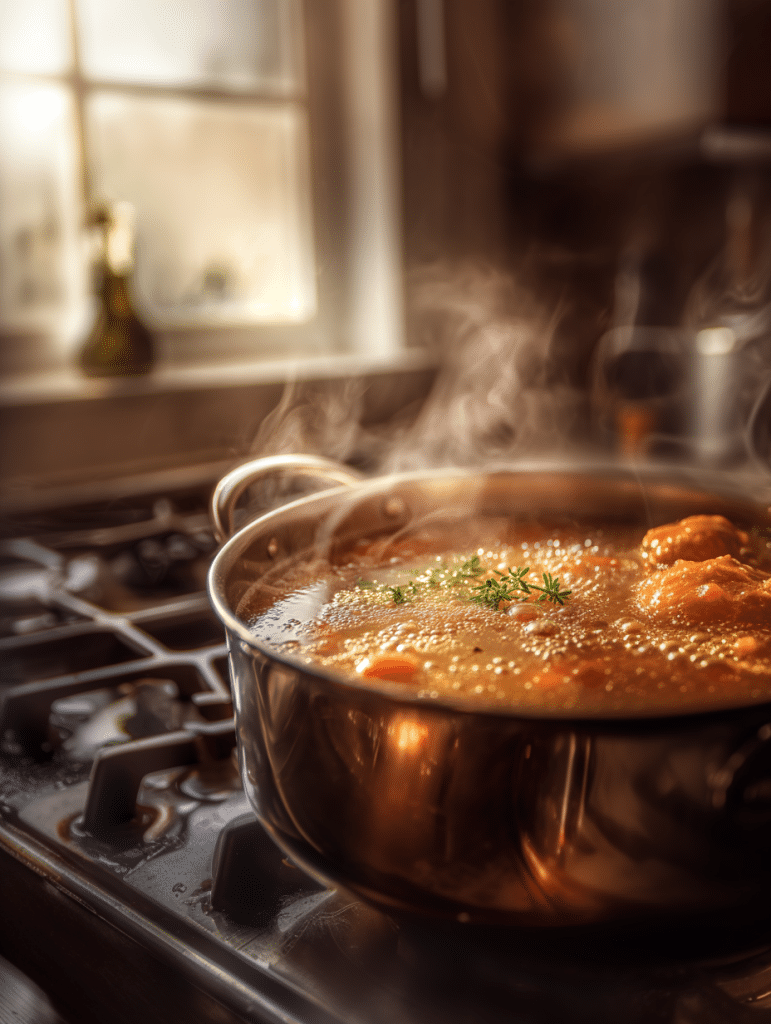 Chicken Broth for Cats: Benefits, Safety, and How to Serve It Right 3 Chicken broth simmering for pet-safe use