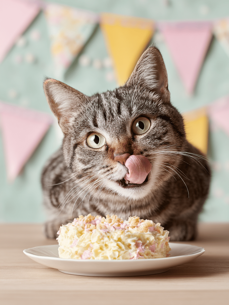 Cat Birthday Cake: Safe, Simple, and Adorably Tasty Ideas 4 Cat enjoying birthday cake with party decor