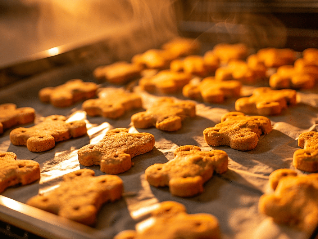 Sweet Potato Dog Biscuits: Healthy, Homemade, and Tail-Wagging Good 4 Baked sweet potato dog biscuits cooling on tray